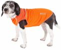 Pet Life Active 'Aero-Pawlse' Heathered Quick-Dry And 4-Way Stretch-Performance Dog Tank Top T-Shirt - Orange - Medium