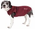 Pet Life Active 'Aero-Pawlse' Heathered Quick-Dry And 4-Way Stretch-Performance Dog Tank Top T-Shirt - Red - Medium