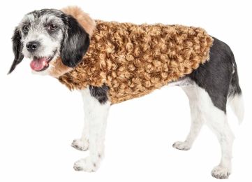 Pet Life Luxe 'Furpaw' Shaggy Elegant Designer Dog Coat Jacket - X-Small