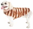 Pet Life Luxe 'Tira-Poochoo' Tiramisu Patterned Mink Dog Coat Jacket - X-Small