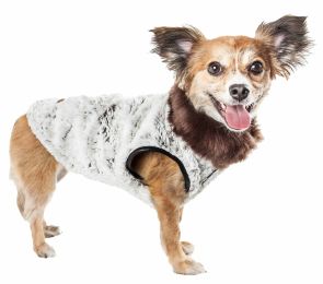 Pet Life Luxe 'Purrlage' Pelage Designer Fur Dog Coat Jacket - Medium