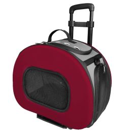 Tough-Shell Wheeled Collapsible Final Destination Pet Carrier - B51RDMD