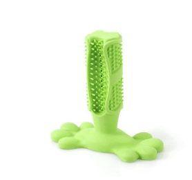 Silicone Pet Toothbrush Dog Tooth Stick Brush - M - Special Green