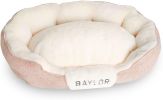 Comfortable Self-Heating Pet Bed with Removable Washable Cover; S Size; Pink - default