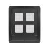 Foldable Plastic Pet Dog Cat Flap Door Pet Screen Dog Fence Home Automatic Flap Door - Black - S 24x29 cm