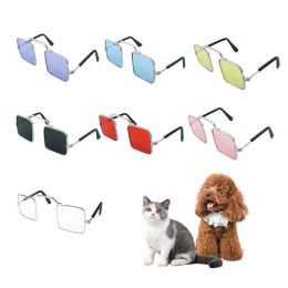 Cute Dog cat Glasses Pet Goggles Glasses Suitable For Puppy Cat Photo Props - black - Square