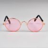 Cute Dog cat Glasses Pet Goggles Glasses Suitable For Puppy Cat Photo Props - pink - Round