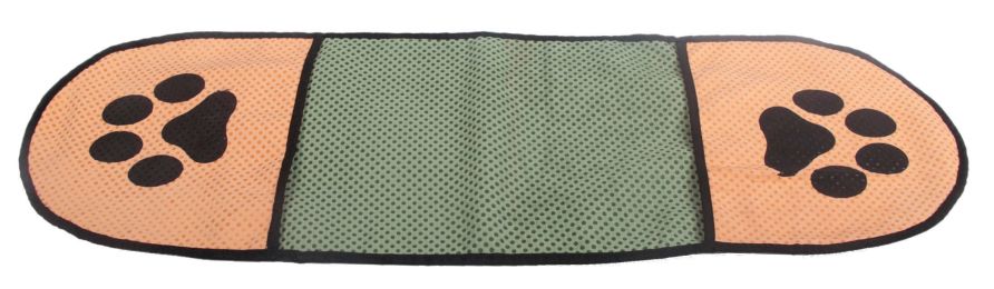 Pet Life 'Dry-Aid' Hand Inserted Bathing and Grooming Quick-Drying Microfiber Pet Towel - Khaki / Green