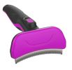 Pet Life 'Fur-Guard' Easy Self-Cleaning Grooming Deshedder Pet Comb - Pink