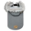 Touchdog 'Eskimo-Swag' Duck-Down Parka Dog Coat - Grey - Medium