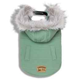 Touchdog 'Eskimo-Swag' Duck-Down Parka Dog Coat - Mint Green - Small