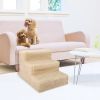 3 Steps Pet Stairs for Dogs and Cats  - beige