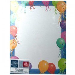 Balloon Border Stationery 25 Sheets (pack of 24) - KL21848