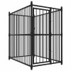 Outdoor Dog Kennel 59.1"x39.4"x59.1" - Black