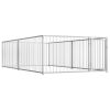 Outdoor Dog Kennel 78.7"x157.5"x39.4" - Silver