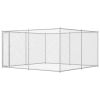 Outdoor Dog Kennel 150.8" x 150.8" x 72.8" - Silver