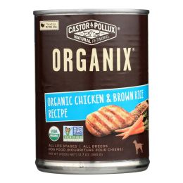 Castor and Pollux Organic Dog Food - Chicken and Brown Rice - Case of 12 - 12.7 oz. - 321737