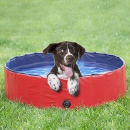 Dog Pool, 160*30/120*30 Foldable Large and Small Dog Pool, Dog Bath, 100% Safe & Non Toxic Kid's Rigid Pool - 120*30