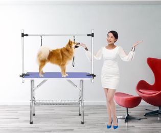 36&quot; Folding Dog Pet Grooming Table Heavy Duty Stainless Steel pet dog Cat Grooming Table - as pic