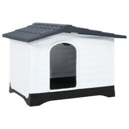 Dog House Gray 35.6"x26.8"x26" Polypropylene - Gray