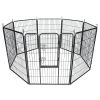 40" Dog Pet Playpen Heavy Duty Metal Exercise Fence Hammigrid 8 Panel Silver - As pic