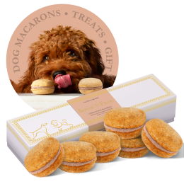 Dog Macarons - Count of 6 (Dog Treats | Dog Gifts) - Salted Caramel