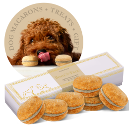 Dog Macarons - Count of 6 (Dog Treats | Dog Gifts) - Peanut Butter