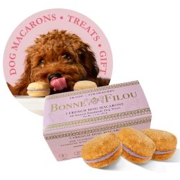 Dog Macarons - Count of 3 (Dog Treats | Dog Gifts) - Strawberry