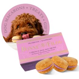 Dog Macarons - Count of 3 (Dog Treats | Dog Gifts) - Raspberry