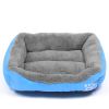 Washable Pet Dog Cat Bed Puppy Cushion House Pet Soft Warm Kennel Dog Mat Blanke - Blue - XL