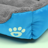 Washable Pet Dog Cat Bed Puppy Cushion House Pet Soft Warm Kennel Dog Mat Blanke - Blue - S