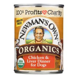 Newman's Own Organics Dog Food - Chicken and Liver - Case of 12 - 12.7 oz. - 1193903