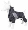 Pet Life Active 'Fur-Breeze' Heathered Performance 4-Way Stretch Two-Toned Full Bodied Hoodie - Black - X-Large