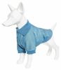 Pet Life Active 'Fur-Flexed' Relax-Stretch Wick-Proof Performance Dog Polo T-Shirt - Blue - Medium