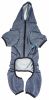 Pet Life Active 'Fur-Breeze' Heathered Performance 4-Way Stretch Two-Toned Full Bodied Hoodie - Blue - Small