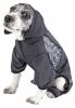 Pet Life Active 'Pawsterity' Heathered Performance 4-Way Stretch Two-Toned Full Bodied Hoodie - Black - X-Small