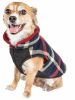 Pet Life 'Allegiance' Classical Plaided Insulated Dog Coat Jacket - Blue - Small