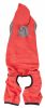 Pet Life Active 'Fur-Breeze' Heathered Performance 4-Way Stretch Two-Toned Full Bodied Hoodie - Red - X-Large