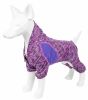 Pet Life Active 'Downward Dog' Heathered Performance 4-Way Stretch Two-Toned Full Body Warm Up Hoodie - Purple - Small