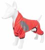 Pet Life Active 'Fur-Breeze' Heathered Performance 4-Way Stretch Two-Toned Full Bodied Hoodie - Red - Medium