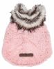 Pet Life Luxe 'Pinkachew' Charming Designer Mink Fur Dog Coat Jacket - Small