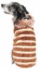 Pet Life Luxe 'Tira-Poochoo' Tiramisu Patterned Mink Dog Coat Jacket - Medium