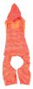 Pet Life Active 'Downward Dog' Heathered Performance 4-Way Stretch Two-Toned Full Body Warm Up Hoodie - Orange - Medium