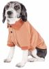 Pet Life Active 'Fur-Flexed' Relax-Stretch Wick-Proof Performance Dog Polo T-Shirt - Brown - X-Small