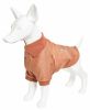 Pet Life Active 'Fur-Flexed' Relax-Stretch Wick-Proof Performance Dog Polo T-Shirt - Brown - Medium