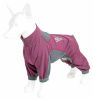 Dog Helios 'Rufflex' Mediumweight 4-Way-Stretch Breathable Full Bodied Performance Dog Warmup Track Suit - Pink - X-Small