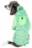 Pet Life Active 'Downward Dog' Heathered Performance 4-Way Stretch Two-Toned Full Body Warm Up Hoodie - Green - Large