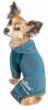 Dog Helios 'Namastail' Lightweight 4-Way Stretch Breathable Full Bodied Performance Yoga Dog Hoodie Tracksuit - Blue - Small