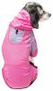 Pet Life Active 'Pawsterity' Heathered Performance 4-Way Stretch Two-Toned Full Bodied Hoodie - Pink - X-Small