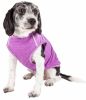 Pet Life Active 'Aero-Pawlse' Heathered Quick-Dry And 4-Way Stretch-Performance Dog Tank Top T-Shirt - Purple - Medium